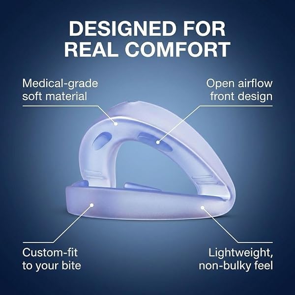 Honex- 2 Pack Anti Snoring Mouthpiece – Ready to Use Night Guard, No Boiling or Molding, Comfortable Fit That Stays in Place, Easy Breathing Design, Sleep Better From Night One - 2