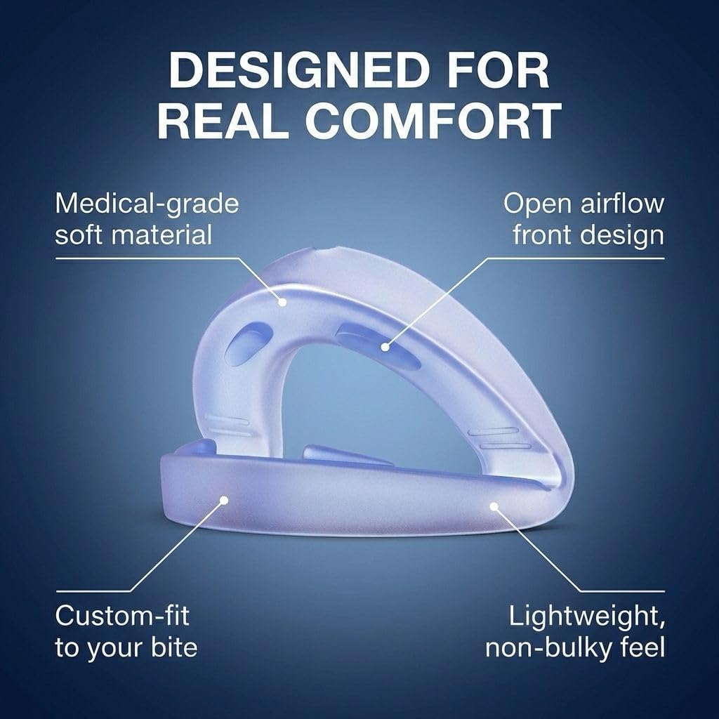 Honex- 2 Pack Anti Snoring Mouthpiece – Ready to Use Night Guard, No Boiling or Molding, Comfortable Fit That Stays in Place, Easy Breathing Design, Sleep Better From Night One — view 2