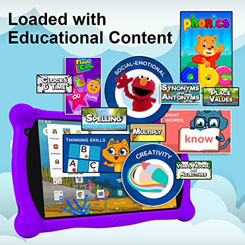 Contixo Kids Tablet V10, 7-Inch Hd, Ages 3-7, Toddler Tablet With Camera, Parental Control, 16Gb, Wifi, Learning Tablet For Children With Teacher's Approved Apps, Kid-Proof Case & Stylus, Purple #TOP5