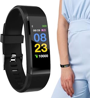 Loandicy Blood Pressure Watch | Fitness Watch Band For Step Counter With Color Touch Screen - Swimming Fitness Watch With Heart Rate And Blood Pressure Monitor, Color Touch Screen, Calorie Counter