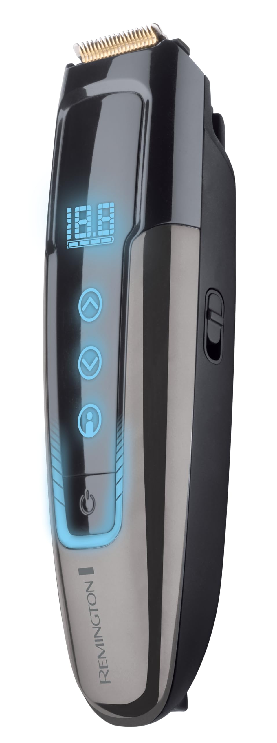 Remington MB4700 Barttrimmer Herren, Stiftung Warentest Testsieger Hautschonung, digitale Längeneinstellung 0,4-18mm TouchTech Bartschneider (Lithium Ionen Akkubetrieb|Micro-USB-Ladefunktion), Schwarz