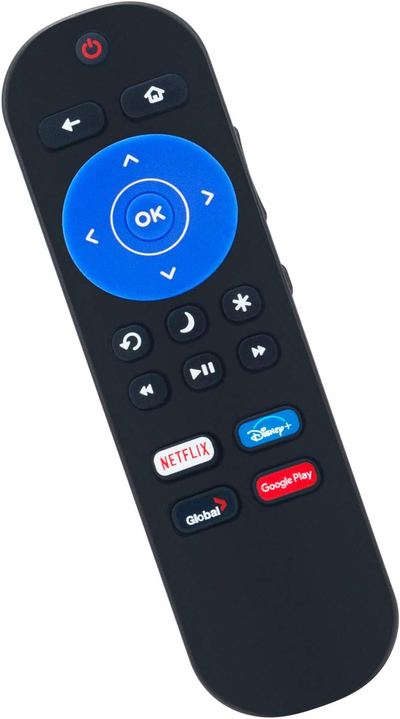 Best Replacement Remote Control Applicable for Hisense Roku TV 50H8G 55R8F 43R6090G 65R8F 43H4030F1 50R7E 32H4F H6570G 75H8G 65R6090G 58R6E 55R6E3 50R6E3 50R6090G 65R6E3 75R6E3 43R6E1 65R6E1 75R6E1 50R6E