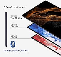 Vista 4 de Galaxy Tab S8 - Lápiz capacitivo (con Bluetooth) de repuesto para Samsung Galaxy Tab S8+, Ultra Touch S Pen + puntas/puntas (negro)