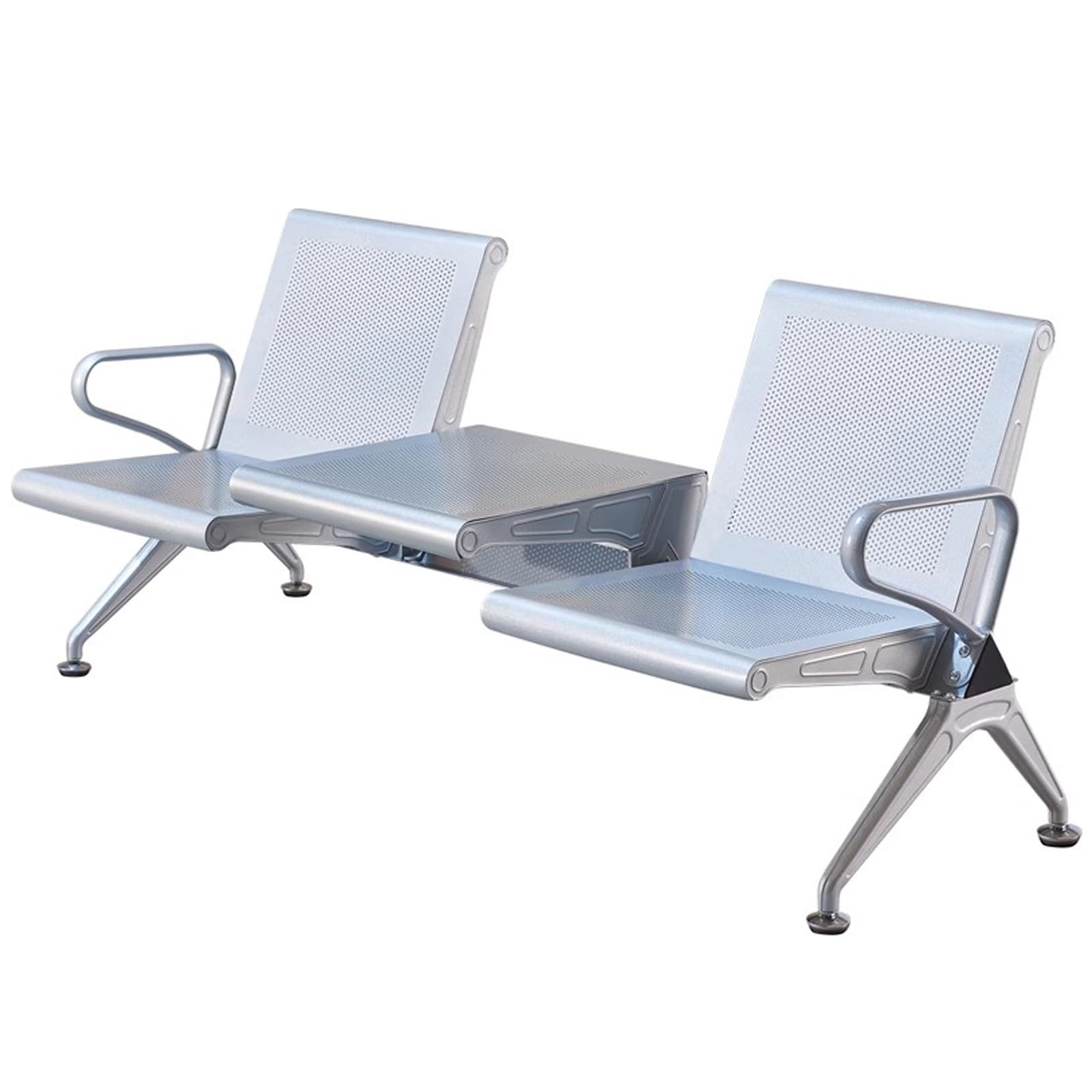 Silla de sala de espera para oficina con mesa de café y cómodos asientos con respaldo