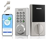 WiFi Smart Keypad Deadbolt Lock, App Remote Control, No Hub Required, Support Alexa & Google Assistant, Keyless Entry Door Lock with Auto Lock, Digital Smart Locks for Front Door, Satin Nickel