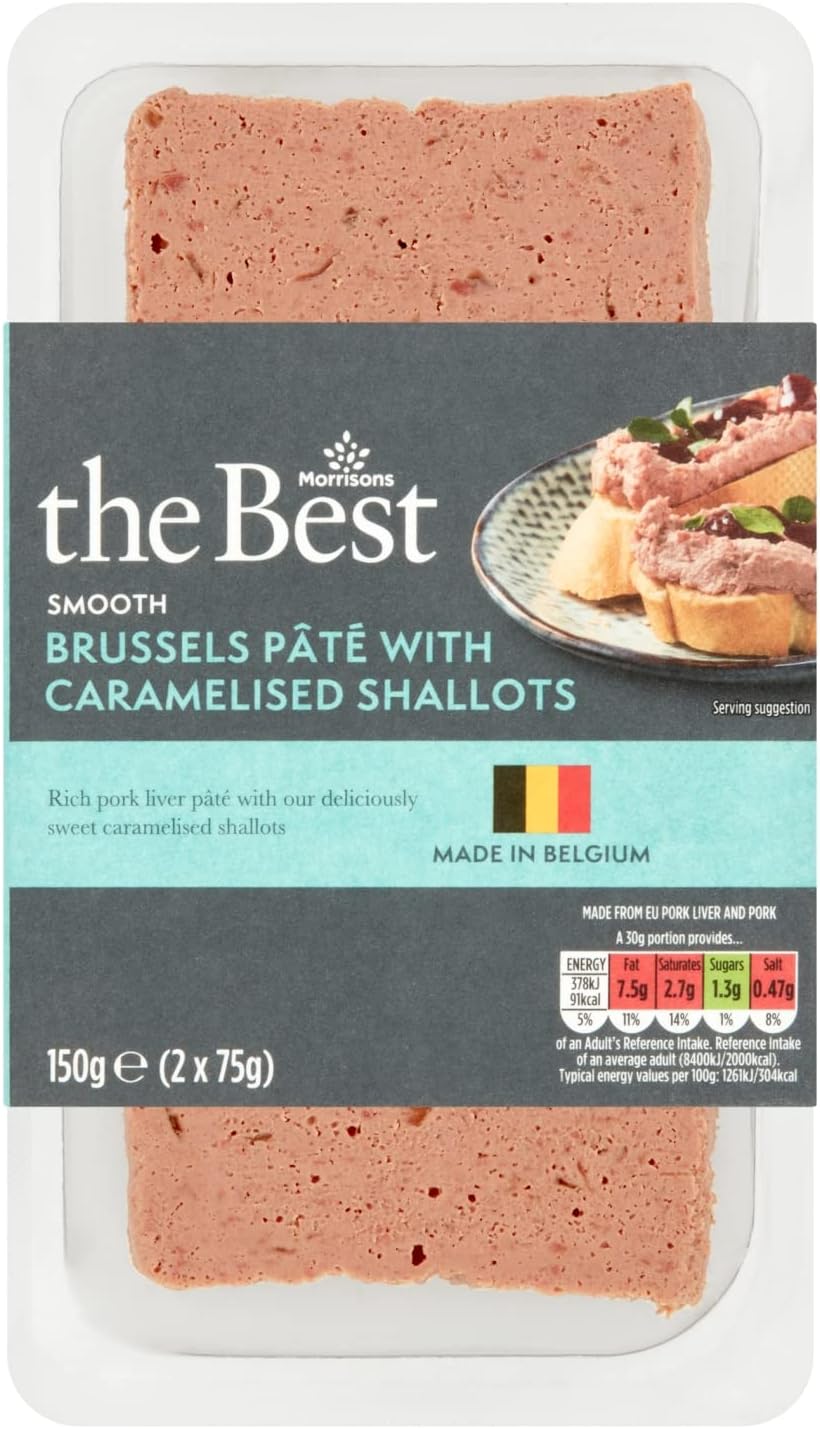 Morrisons The Best Brussels Pate with Caramelised Shallots, 150g Amazon.co.uk Grocery