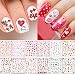 Adurself 1000+ Patterns Valentine's Day Nail Art Decals Lips 3D Nail Self-Adhesive Stickers Rose Heart Bear Love for Women Girls Kids DIY Nail Design Manicure