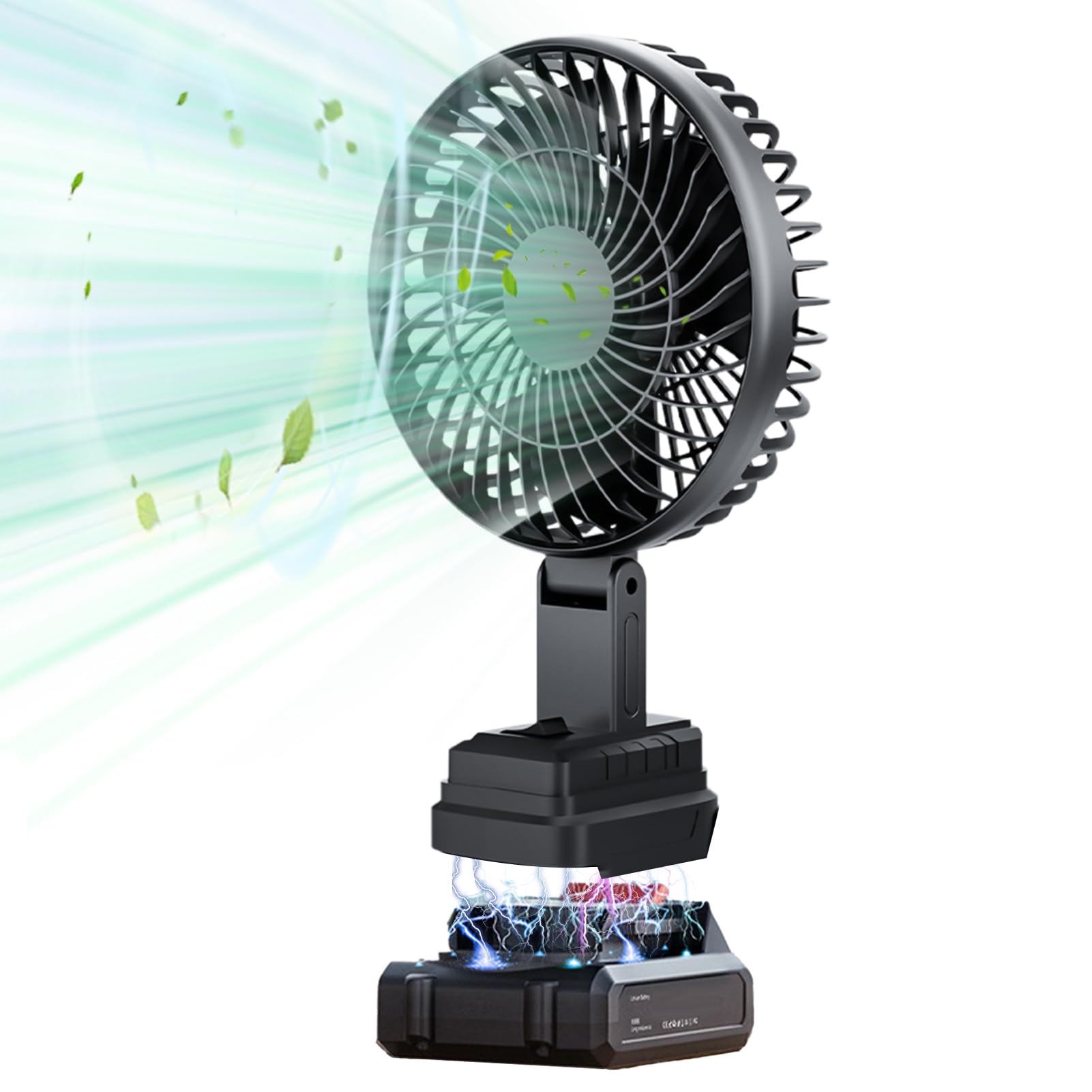Generico Ventilatore Da Campeggio Ventilatore Portatile A Batteria | Soffiatore Senza Filo per Campeggio, Golf, , Pesca, Viaggi, Tenda, Camper, Casa e Attività all'Aperto