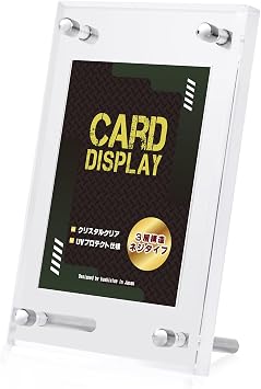 Card Stand Acrylic Frame Slotted Display Case with 3 Layers