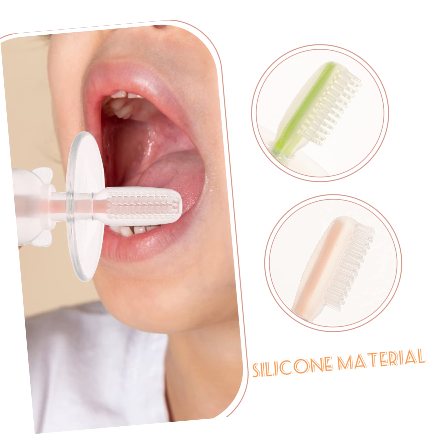 VICASKY 4 set di spazzolini da denti per neonati, primo spazzolino da denti modellato, spazzolino da denti per bambini, spazzolino da denti in silicone, gel di silice, 4 pezzi * 4