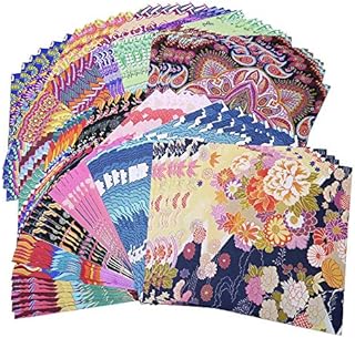 Origami Paper 100 Sheets Double Sided Vivid Origami Papers Printed with 24 Designs Folding Paper for Arts and Crafts Origami for Kids Adults Beginners Trainning and School Craft Lessons (Traditional)