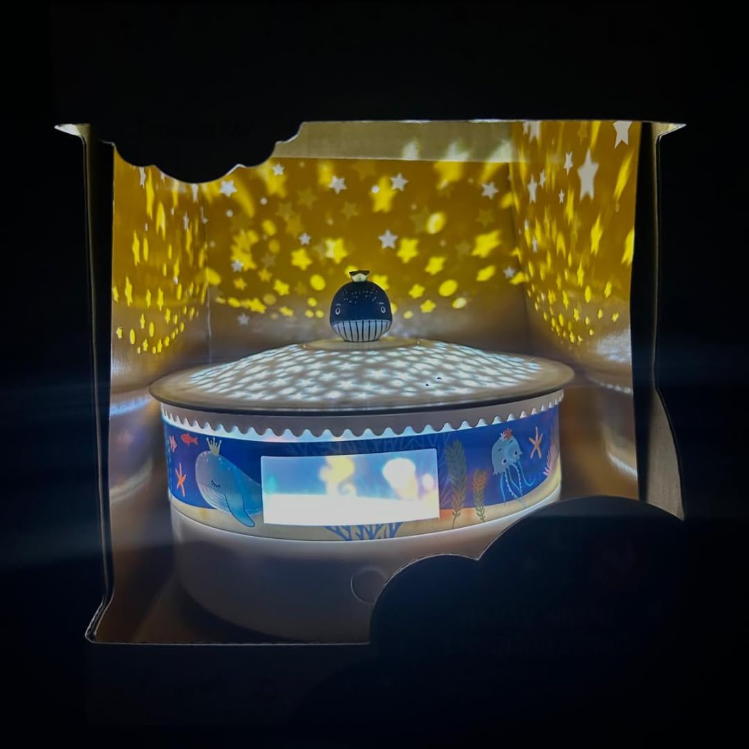Trousselier - Veilleuse - Projecteur d'Etoiles Ocean 14 Cm - Musical - Détection des Pleurs - Rechargeable USB, Océan
