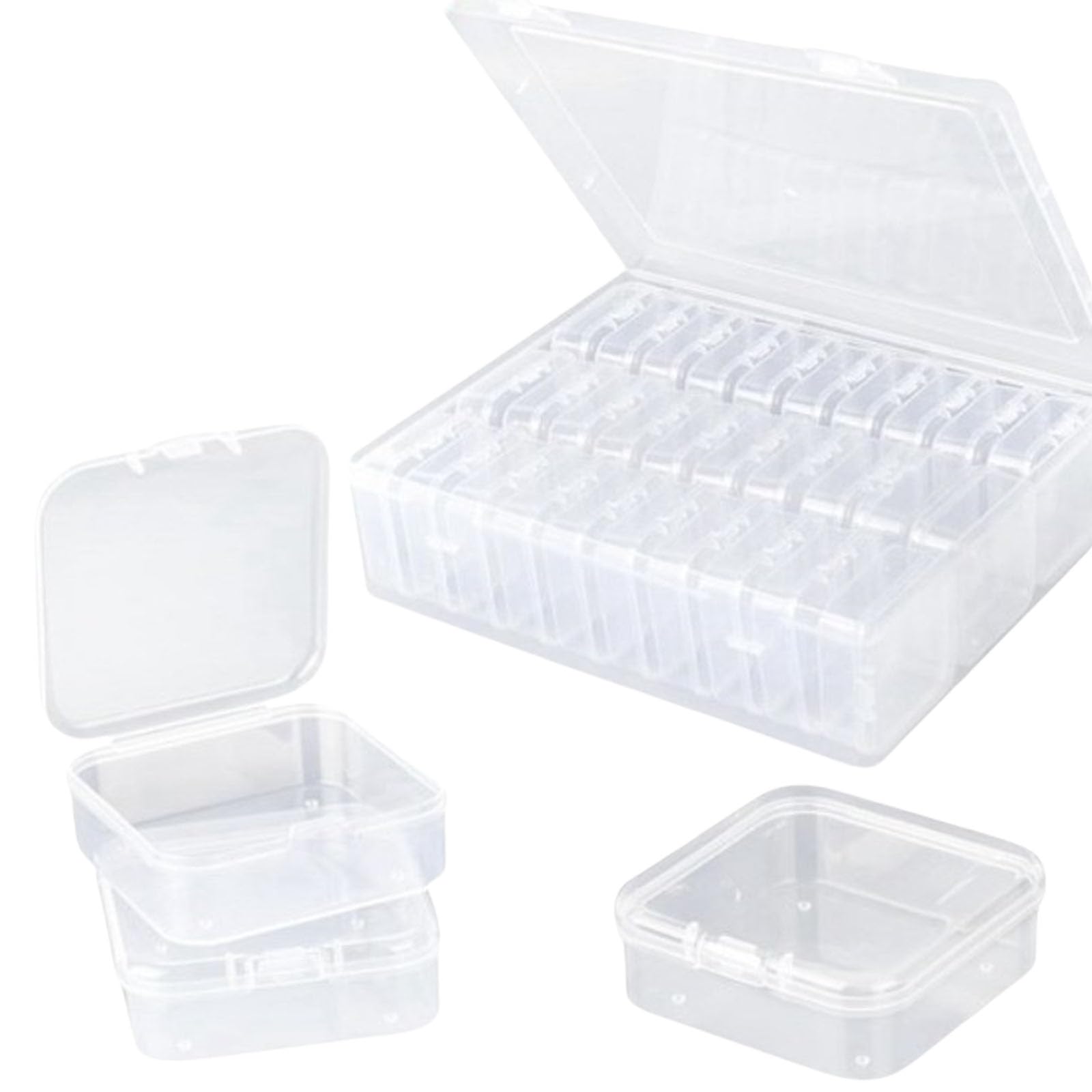 HDOYTXXM Transparency Bead Organiser Box with Multiple Compartments for Craft Supplies and Accessories Storage Small Bead Storage Case