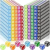 300 Pieces Colored Dice Bulk Set 14 MM 6 Sided Standard Dices for Classroom Teaching Board Game Playing and Rolling, 10 Colors
