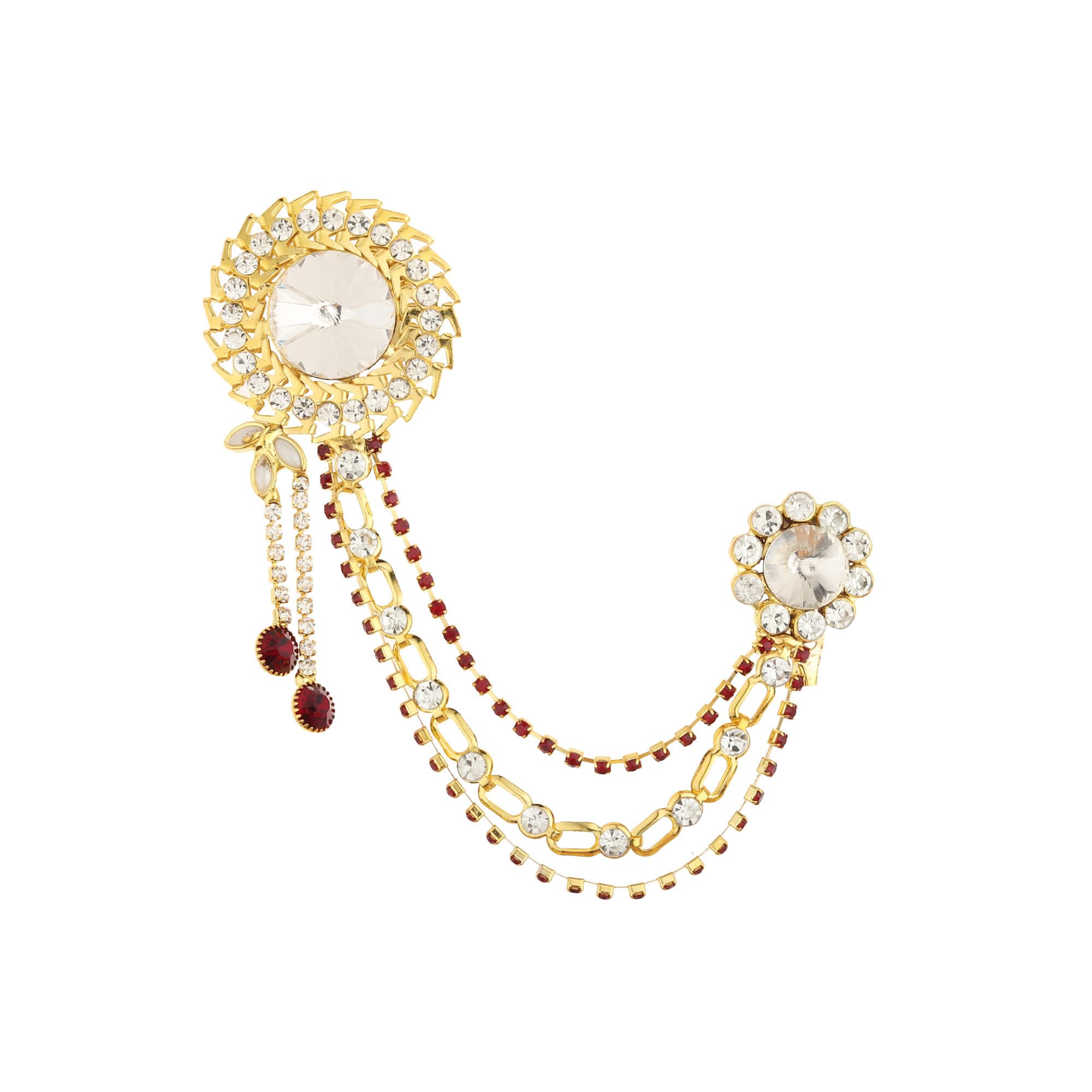 AQAABI Handcrafted Vibrant Indian Artistry Royal Brooch Pin | Brooch for Men (B0CGR24PXW) Amazon Price History, Amazon Price Tracker