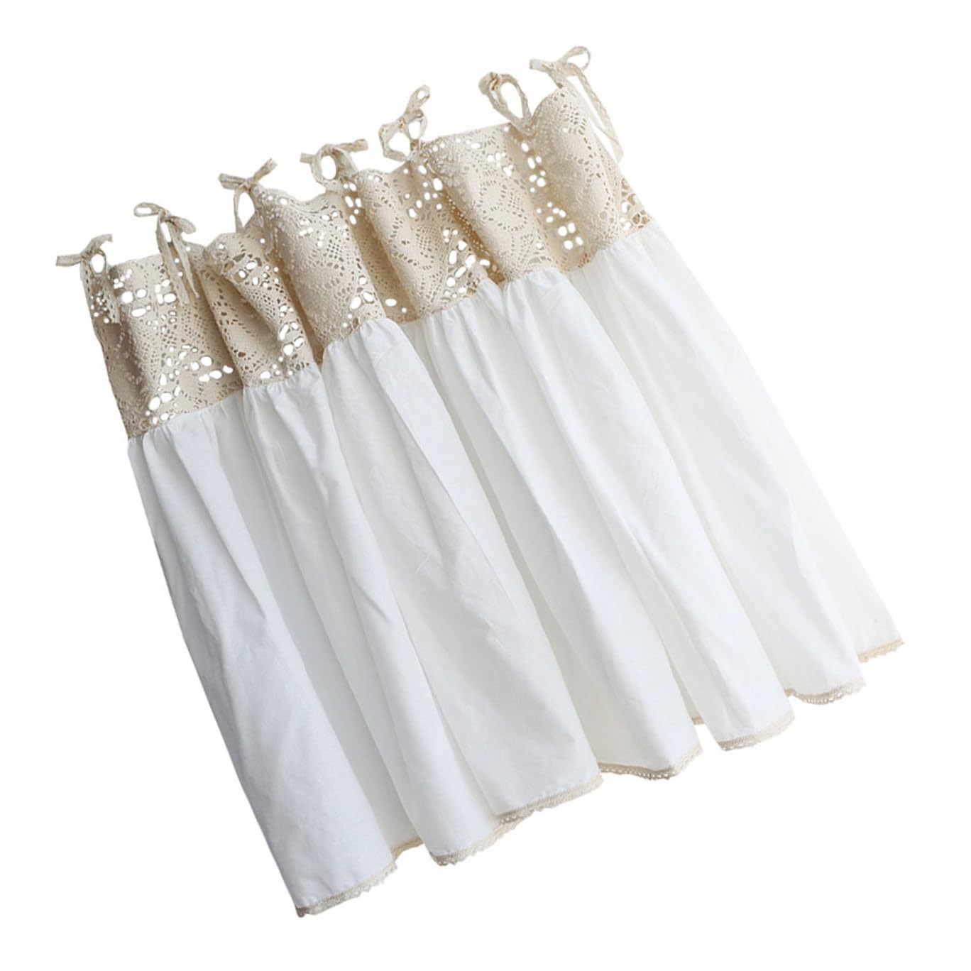 Tissu Naturel Lumineux : Demi-Rideau Romantique pour Fenêtre Légère