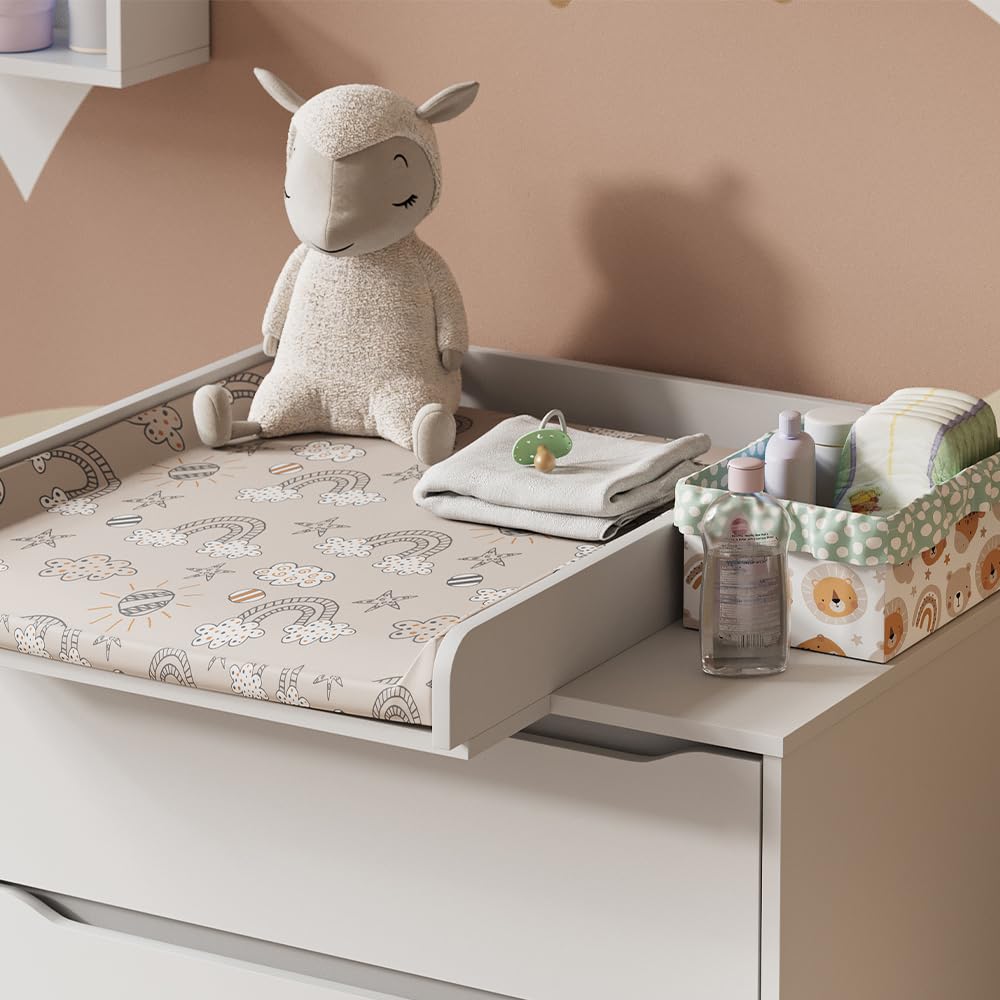 Vicco Plan à Langer Wicko, Blanc, 60x76cm, pour Une Utilisation comme Plan à Langer sur des commodes Standard