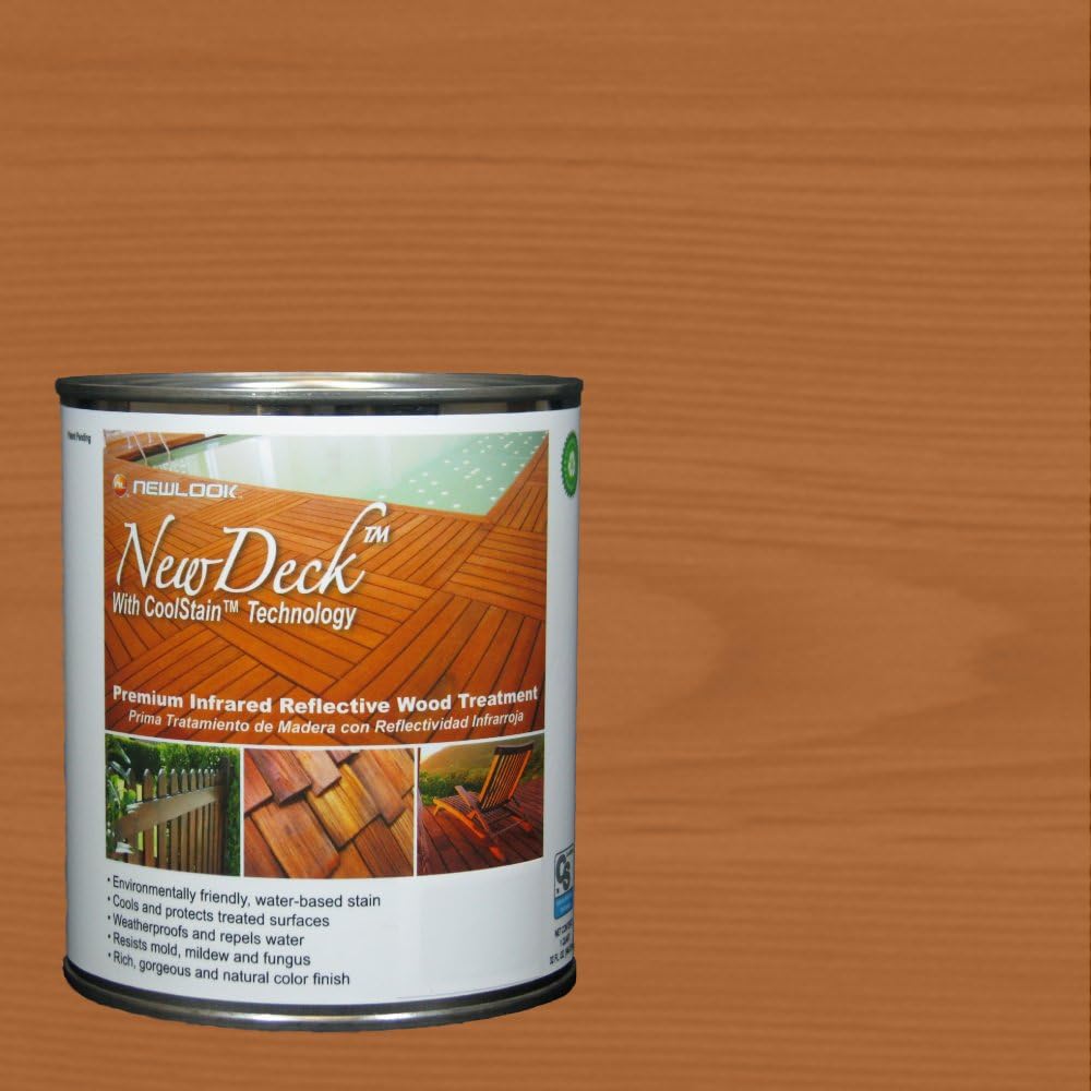 NewDeck 1 qt. Premium Infrared Reflective GOLDEN CEDAR Wood Stain Treatment