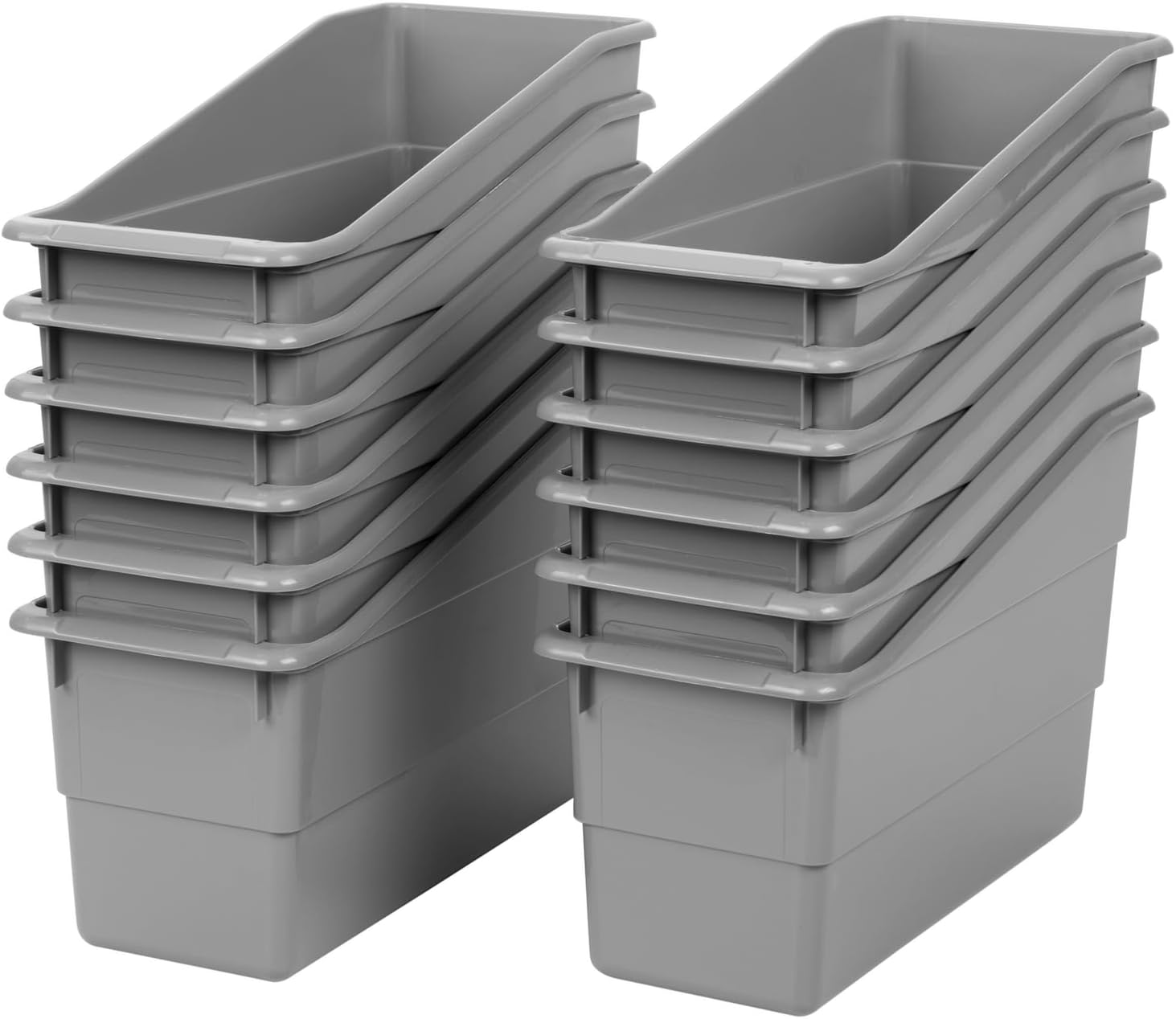Really Good Stuff Durable Book and Binder Holders 12 Pack - Ideal for Narrow or Vertical Storage Needs - Book, Magazine, File Folder, and Binder Holders - Classroom Organization Made Easy