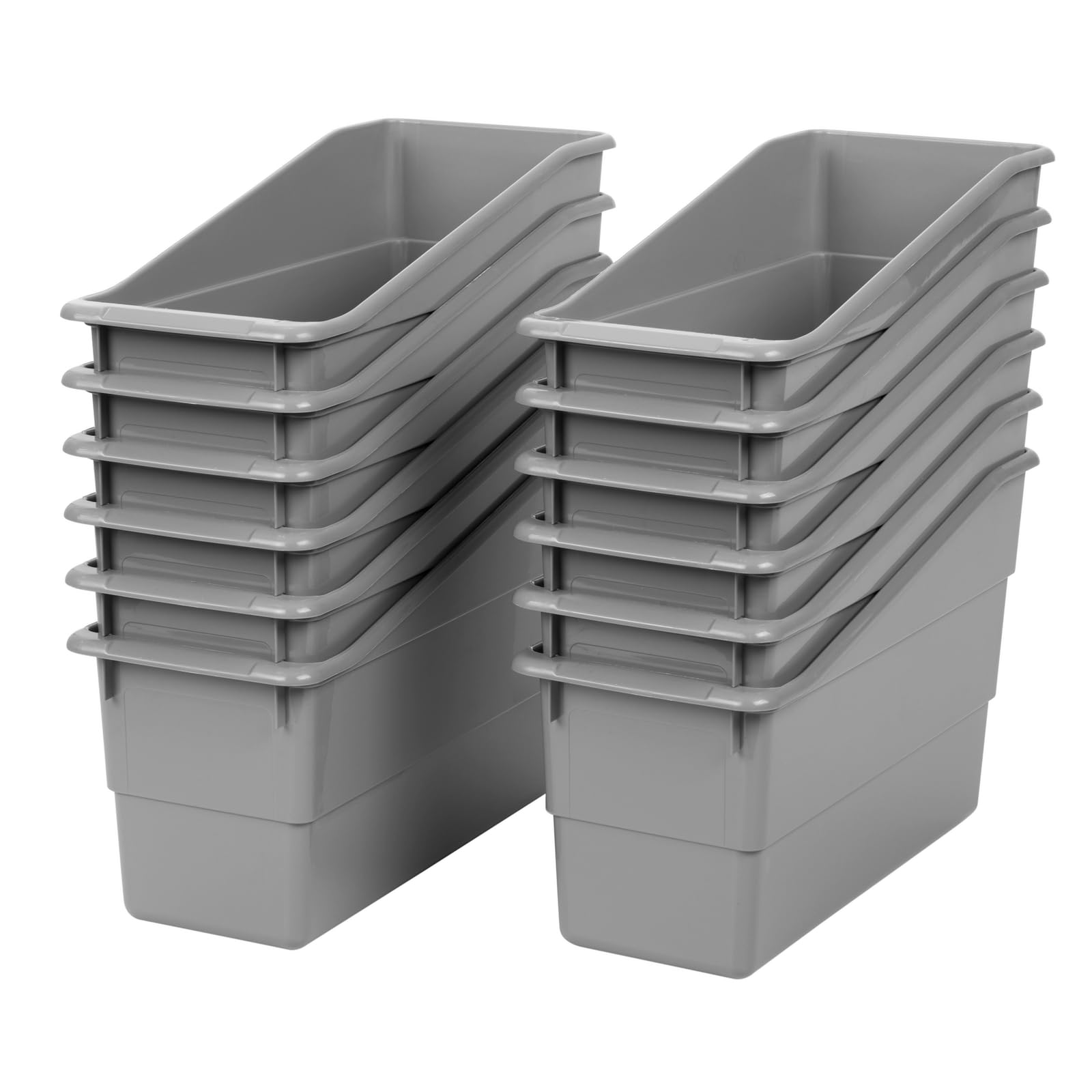 Really Good Stuff Durable Book &amp; Binder Holders 12-Pack, Pebble