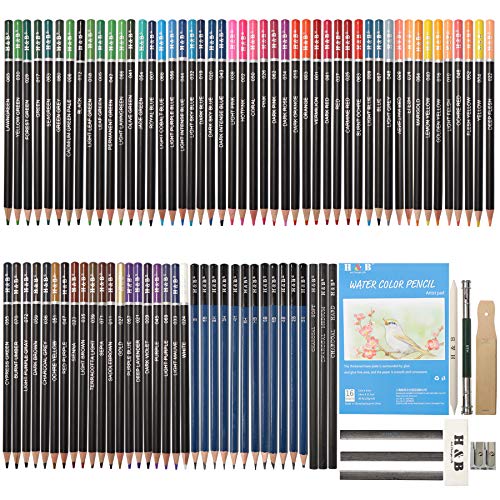 Aonlskh Art Supplies Drawing And Sketching Colored Pencils Set 96-Piece,Graphite Charcoal Professional Artists Pencils Kit,Gifts For Kids & Adults Drawing Tool Set #TOP1