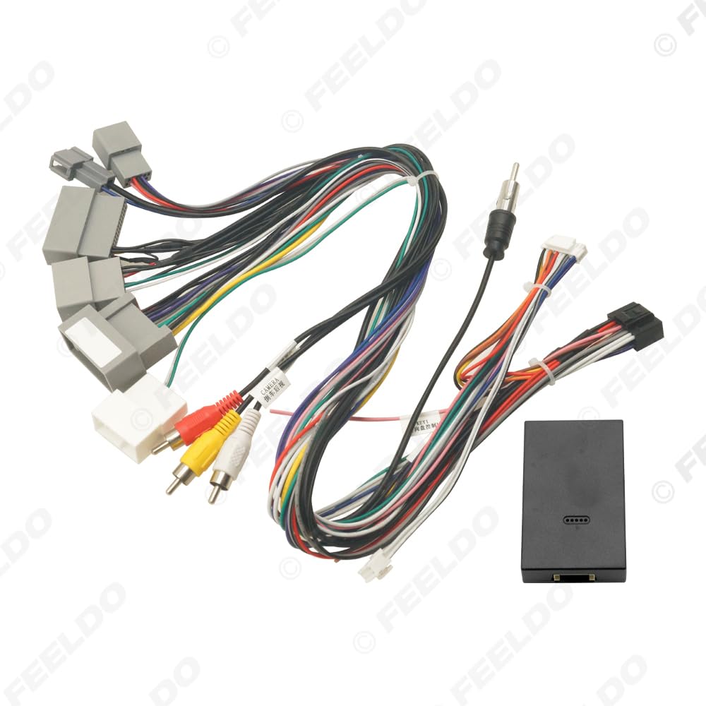 Car for Audio 16pin Wiring Harness Wire Cable for Honda Elysion 2012/2015 Stereo Installation Wire Adapter - (Color Name: AB Cable-canbus Box)