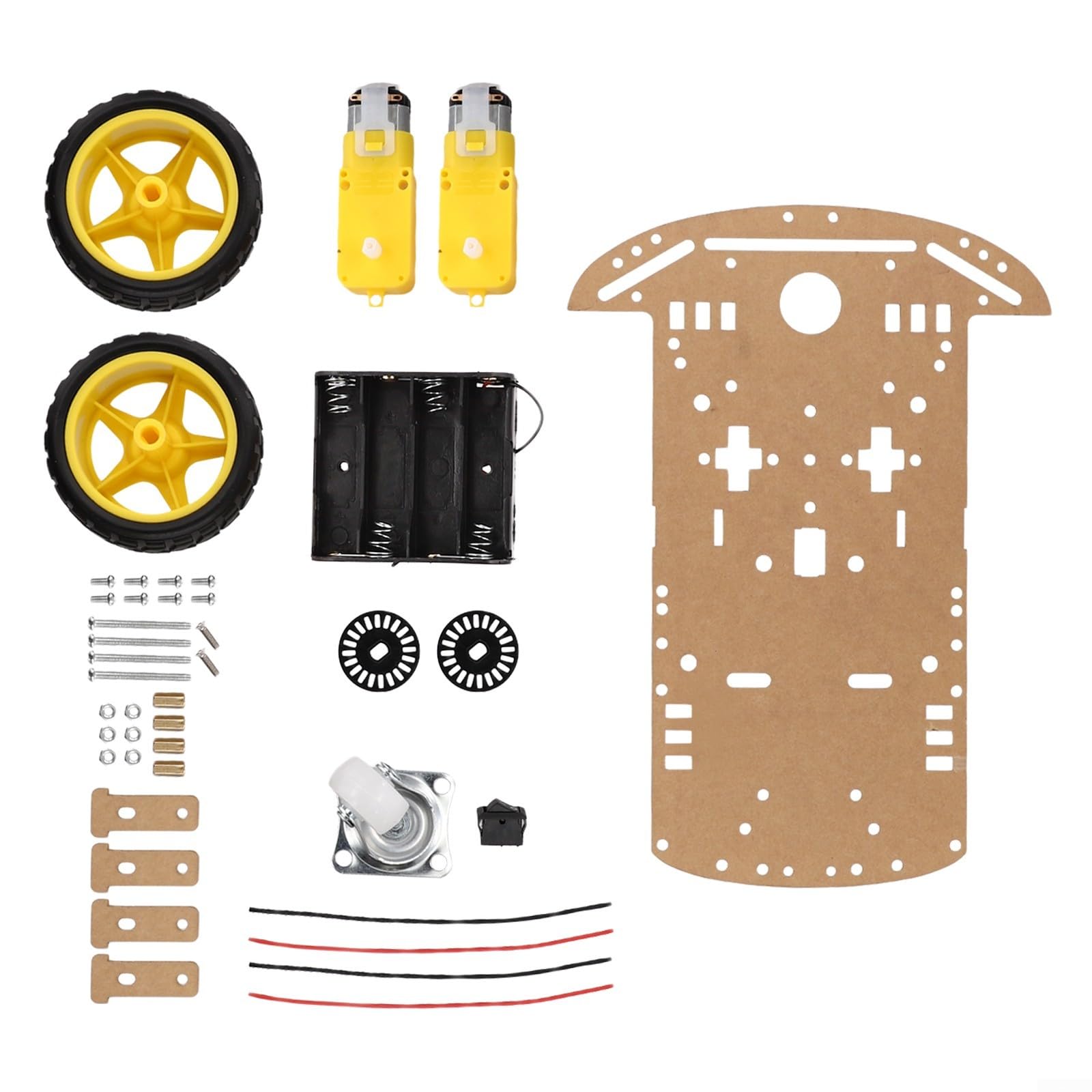 Kit de châssis de voiture robot 2WD avec encodeur de vitesse, moteurs à engrenages 48:1, plastique métal pour Arduino