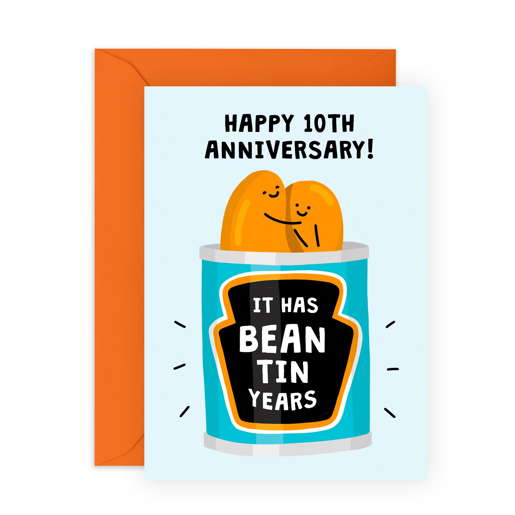 Central 23 10th Anniversary Card For Wife - It's Bean 10 Years - Funny Tenth Wedding Anniversary Card For Husband - Anniversary Cards For Boyfriend Girlfriend Partner - Comes With Fun StickersThe Forest Stewardship Council