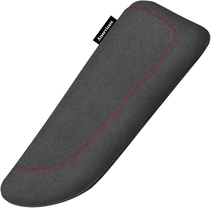 Almofada de apoio para cotovelo e joelho automotivo Atsorvicate em espuma viscoelástica – Vermelho com linha esquerda, 1 unidade
