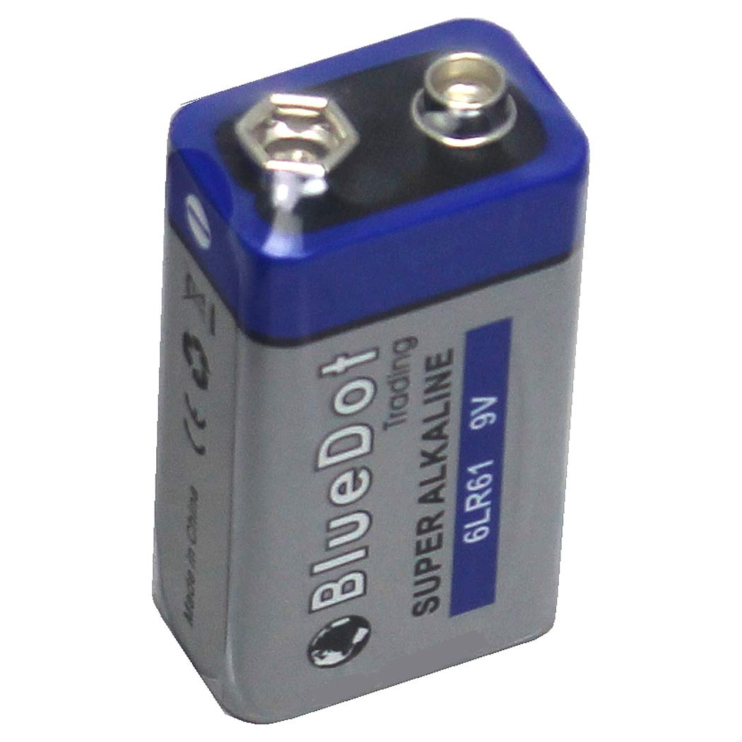 BlueDot Trading Heavy Duty 9V 9 Volt Alkaline Batteries - Value Bulk Packs of Individually Wrapped Batteries for Smoke and Carbon Monoxide Detectors, Security Devices, and Fire Alarms (20 Batteries)