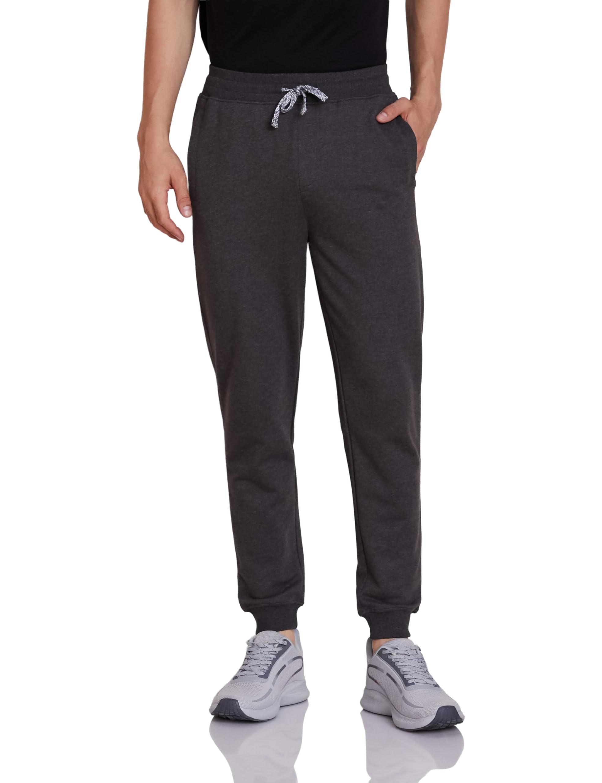 Men's Cotton Rich Strechable Knit Terry Track Pants - Regular Fit