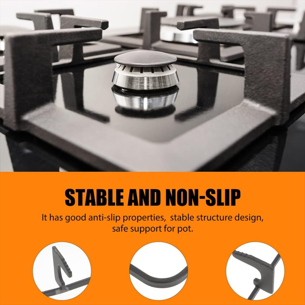 UPKOCH 2pcs Gas Stove Racks Pot Holder Brackets for Kitchen Use Easy to Clean for Home Restaurant Shop