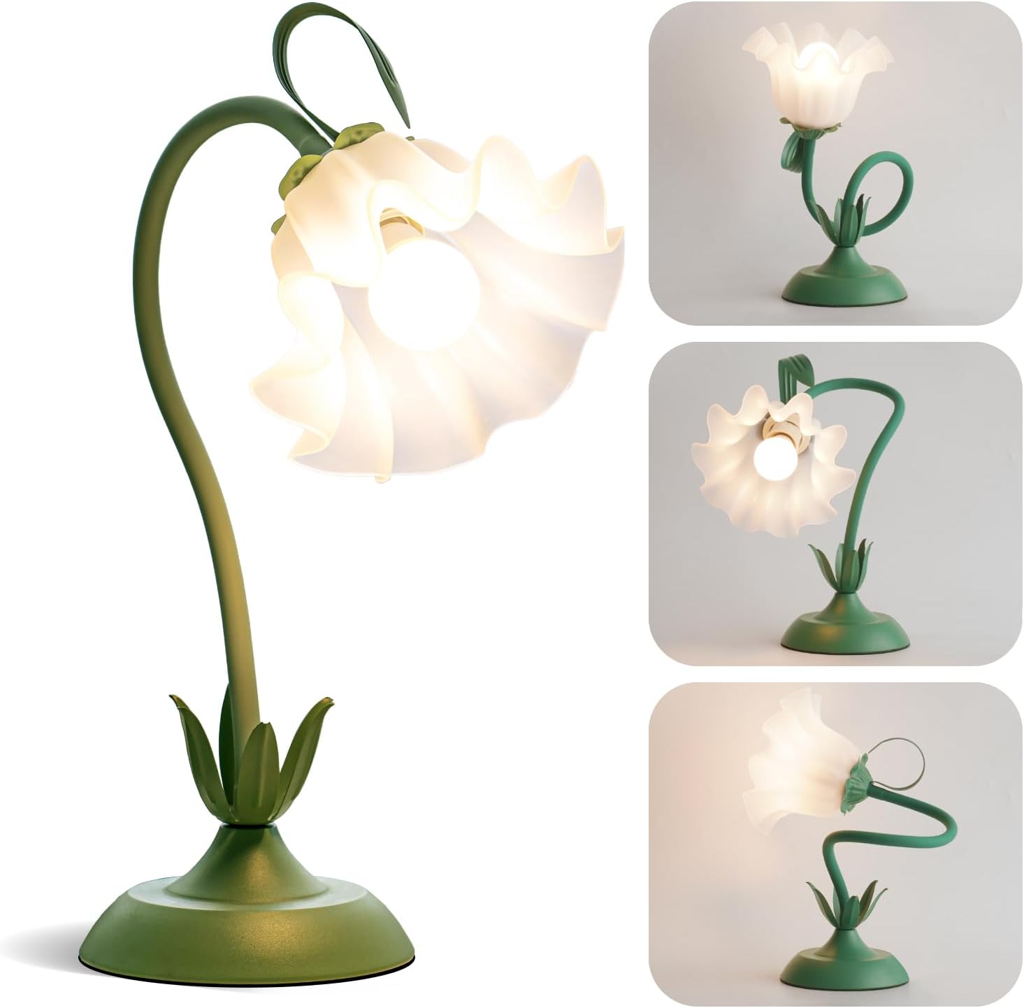 Vintage Flower LED Table Lamp with 3 Colors – Kawaii Home Decor