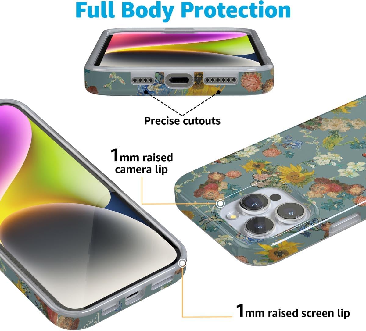 Casely iPhone 16 Pro Case | Van Gogh | Vincent's Flowers | Compatible with MagSafe | Classic Ultra Slim Design