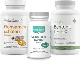 effective nature - SIMPLE CLEAN - Schonend und Effektiv - Mit Bentonit Detox, Combi Flora SymBIO und Flohsamenschalen - 4-...