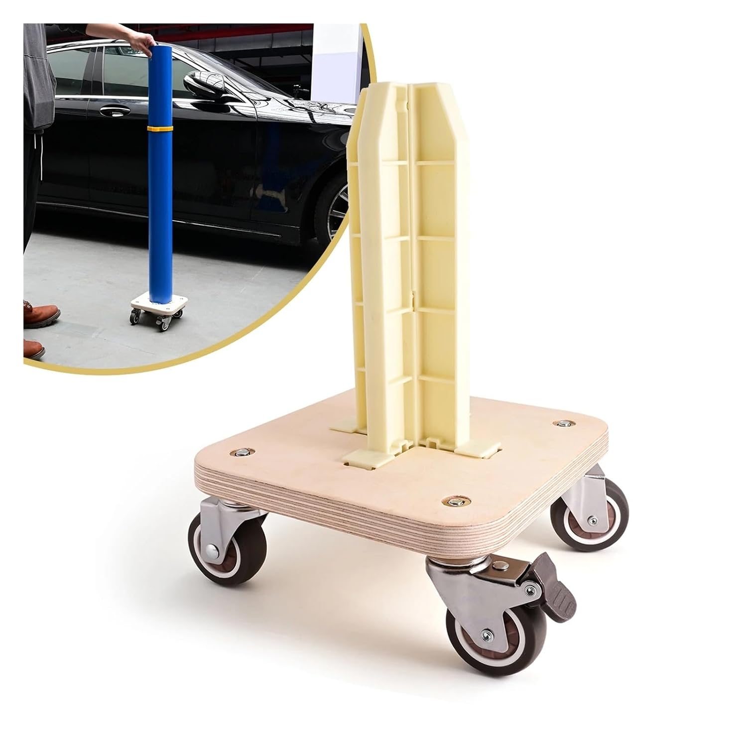 Car Wrapping Vinyl Film Rolls Holder Slider Window Tint Wallpaper Tape Storage Rack Dolly Cart with Lockable Caster Wheel