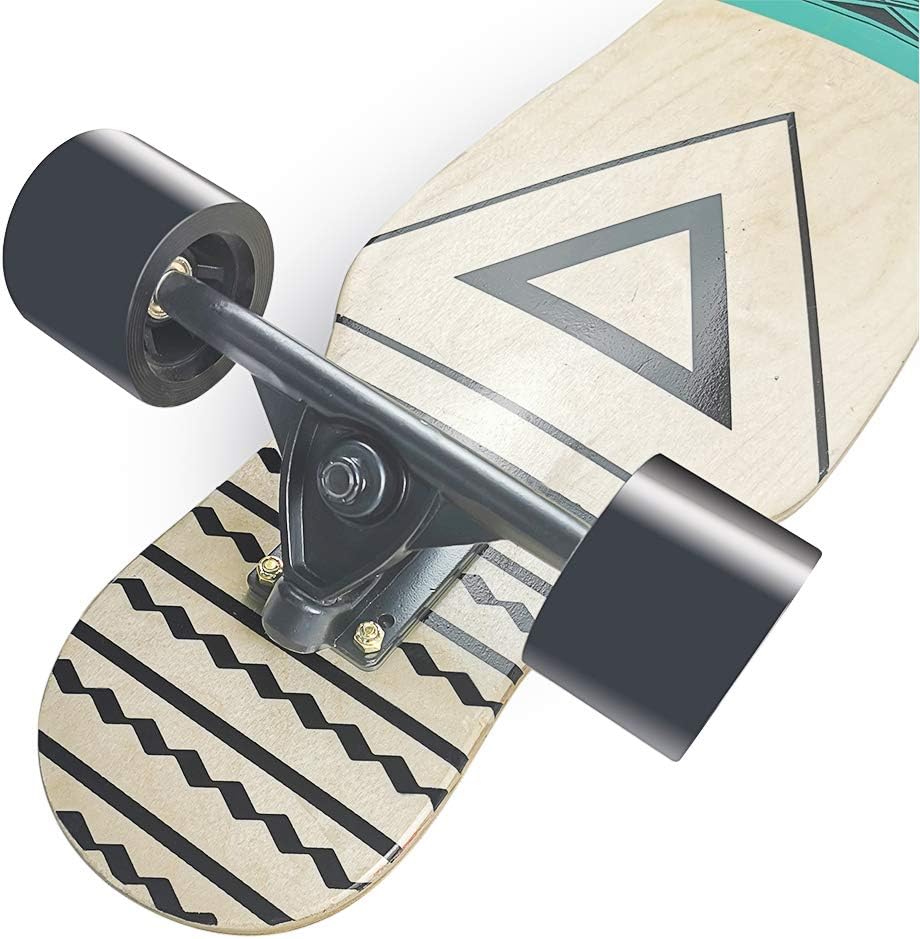 DINBIN 41 Inch Drop Through 8 Ply Maple Complete Longboards Skateboard,Cruising,Freeride Slide,Freestyle and Downhill Freestyle Cruiser for Teens or Adults
