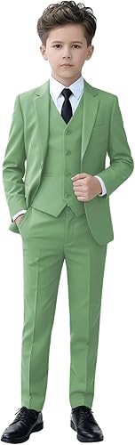 Kids Suits Sage Green Suit for Boys Slim Fit Formal Tuxedo Toddler Boy Easter We