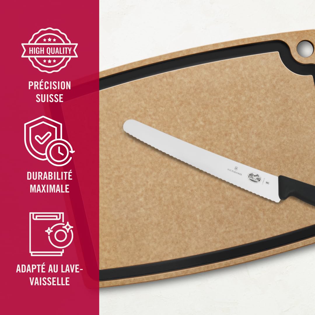 Victorinox Fibrox Couteau à pâtisserie denté 26 cm Inox Noir