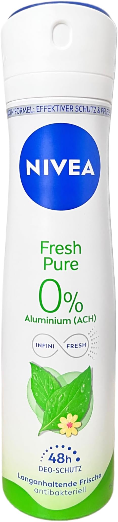 Fresh Pure Deodorant Spray (150 ml), Deodorant without Aluminium (ACH) with Jasmine Fragrance and Refreshing Formula, Deodorant with 48-Hour Protection and Unique Infinifresh Formula