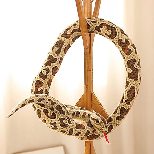 Miniatura 4 de Juguete de peluche de serpiente de simulaciónalmohada de pitón, almohada de peluche, juguete de peluche grande de 75 pulgadas, juguete de peluche
