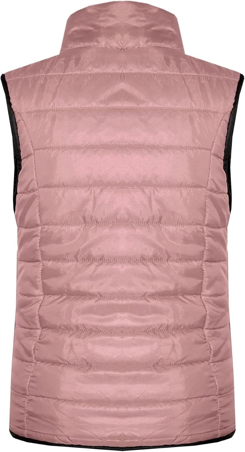 Kids Girls Unisex Baby Pink Wet Look Sleeveless Padded Gilet Body Warmer Jackets
