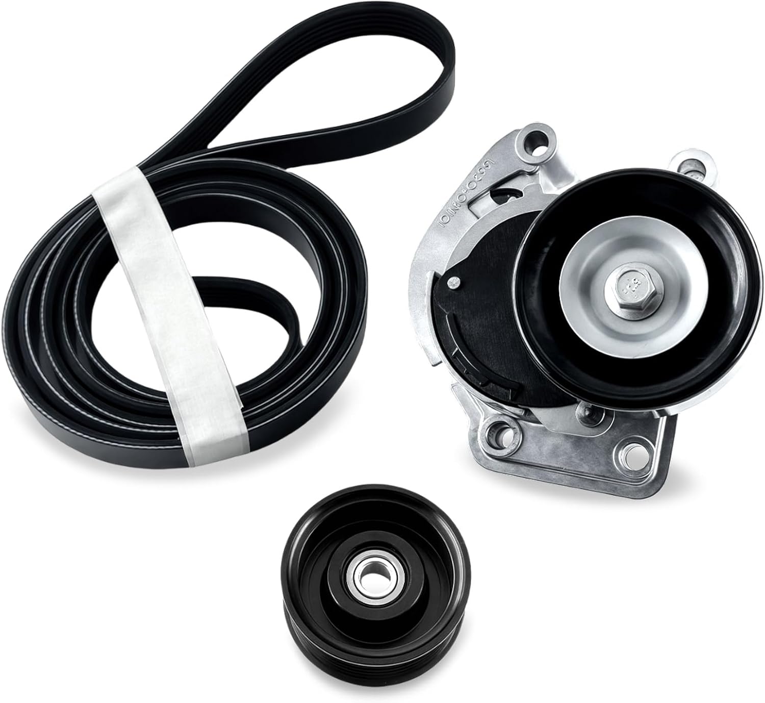 90K-38488 Serpentine Belt Tensioner with Idler Pulley Kit for Toyota Tundra 4Runner Sequoia Land Cruiser for Lexus LX470 GX470 LS430 GS430 GS400 SC400 1998-2009 4.7L V8 Replaces 38488 49452 89255