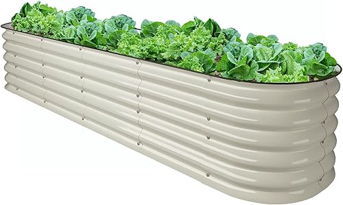 VEGEGA. Kit de cama de jardín elevada de 8 x 2 x 1.4 pies, caja grande de metal de acero inoxidable de zinc-aluminio y magnesio, para plantar disponible en Yaxa Peru