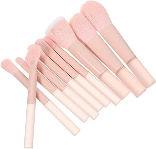 NOLITOY 10pcs Peach Pink Makeup Brush Set wit...