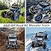 Cheerwing 1:18 Rock Crawler 2.4Ghz Remote Control Car 4WD Off Road RC Monster Truck 2 Battery (Blue)