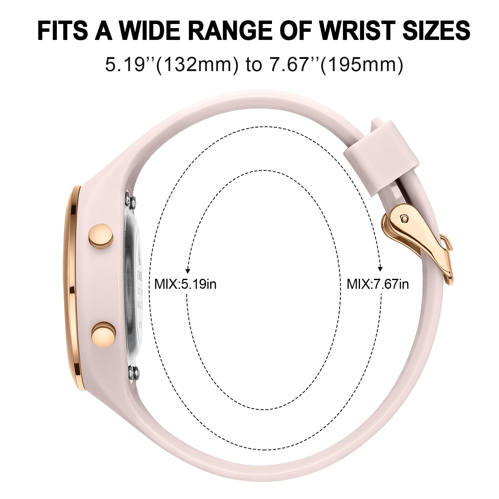 LN LENQIN Orologi da donna Orologi da donna Orologi sportivi cronografi impermeabili per donne Cinturino in silicone con luminescenza/data/settimana/mese