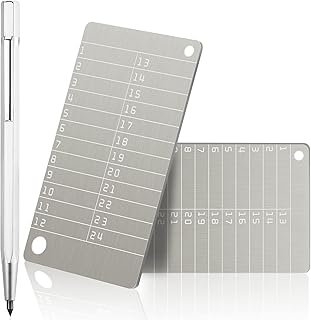 2 Pieces Steel Crypto Wallets and 1 Piece Metal Plate Marking Pen, Cryptocurrency Wallets for Hardware Cold Wallet Backups Crypto Seed Storage for Bitcoin Compatible with BIP39 Hardware (Metallic)