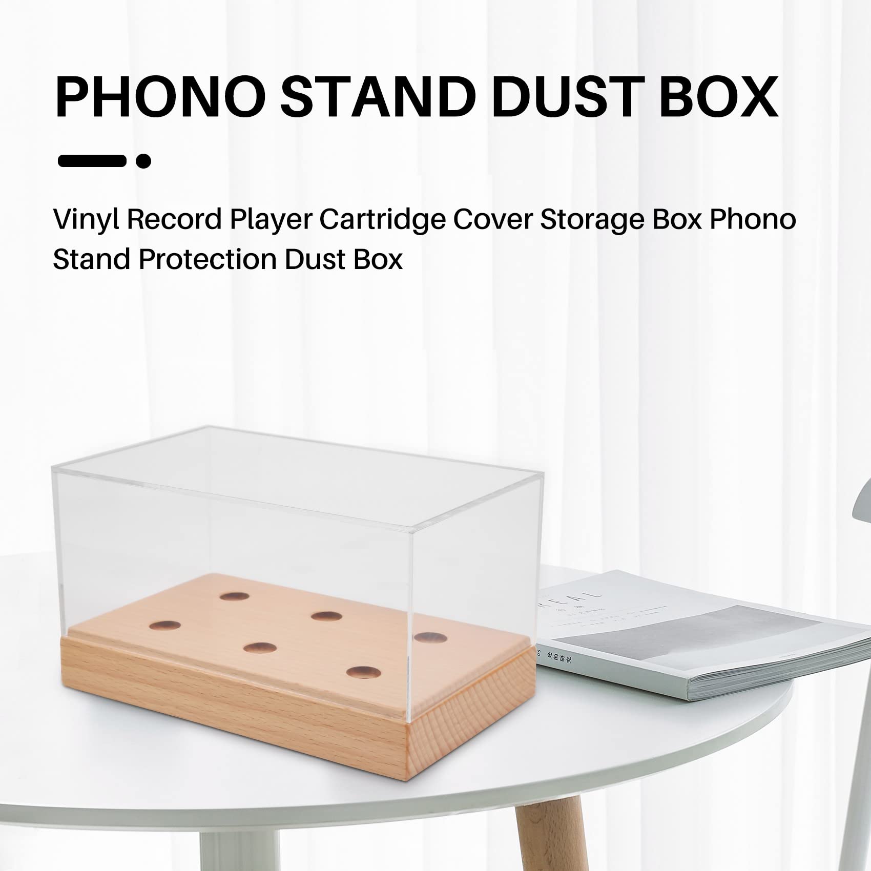 Scatola di Immagazzinaggio Coperchio Cartuccia Lettore Disco Vinile Scatola di Protezione Supporto di Phono