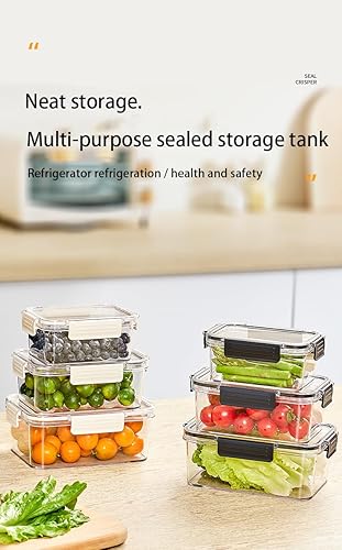 Miniatura 3 de JINXIUYONGYUE Recipiente hermético para almacenamiento de alimentos de frutas, a prueba de fugas, reutilizable, ahorra espacio. (1 paquete). (7.79 x